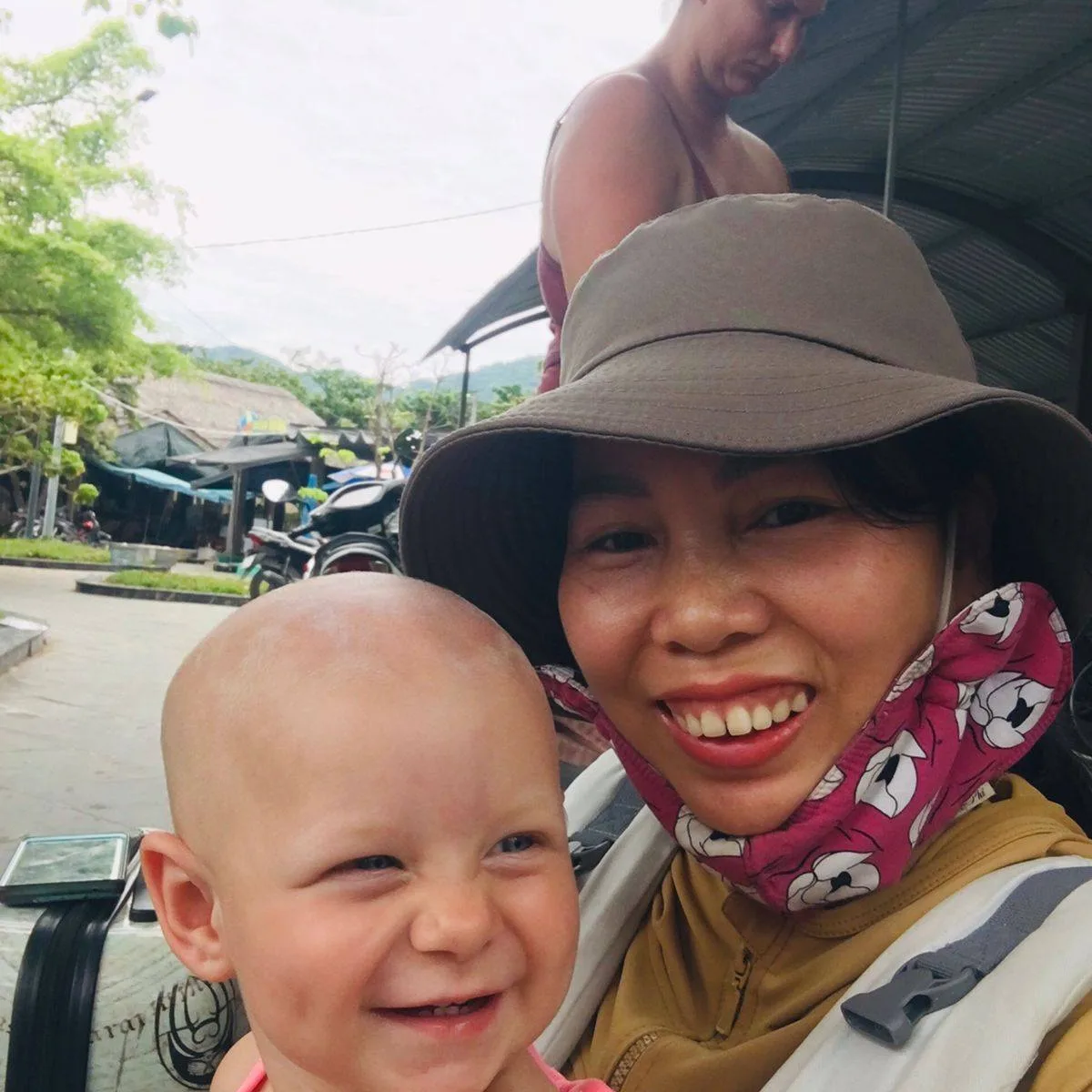 Trang with families in Hoi An