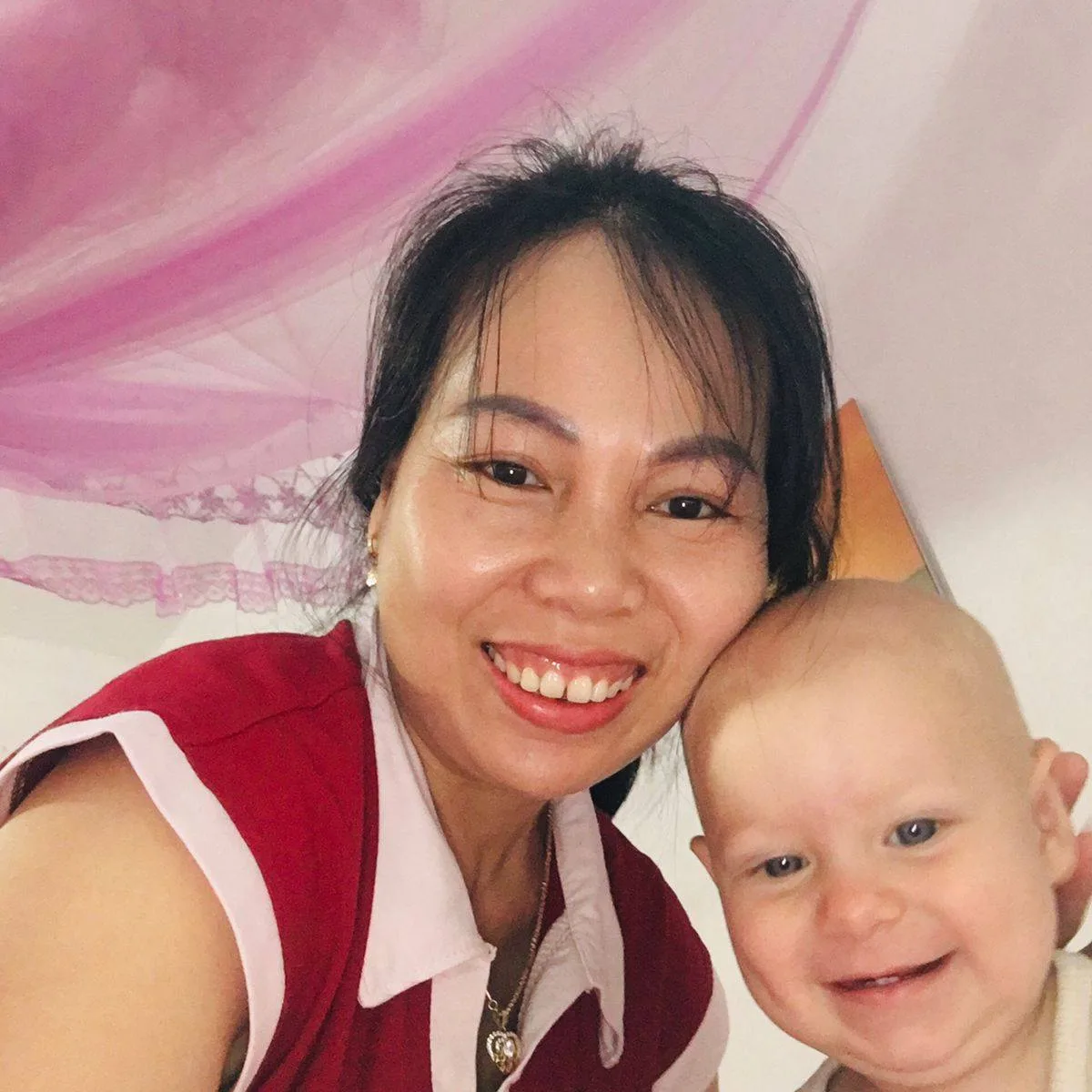 Trang with families in Hoi An