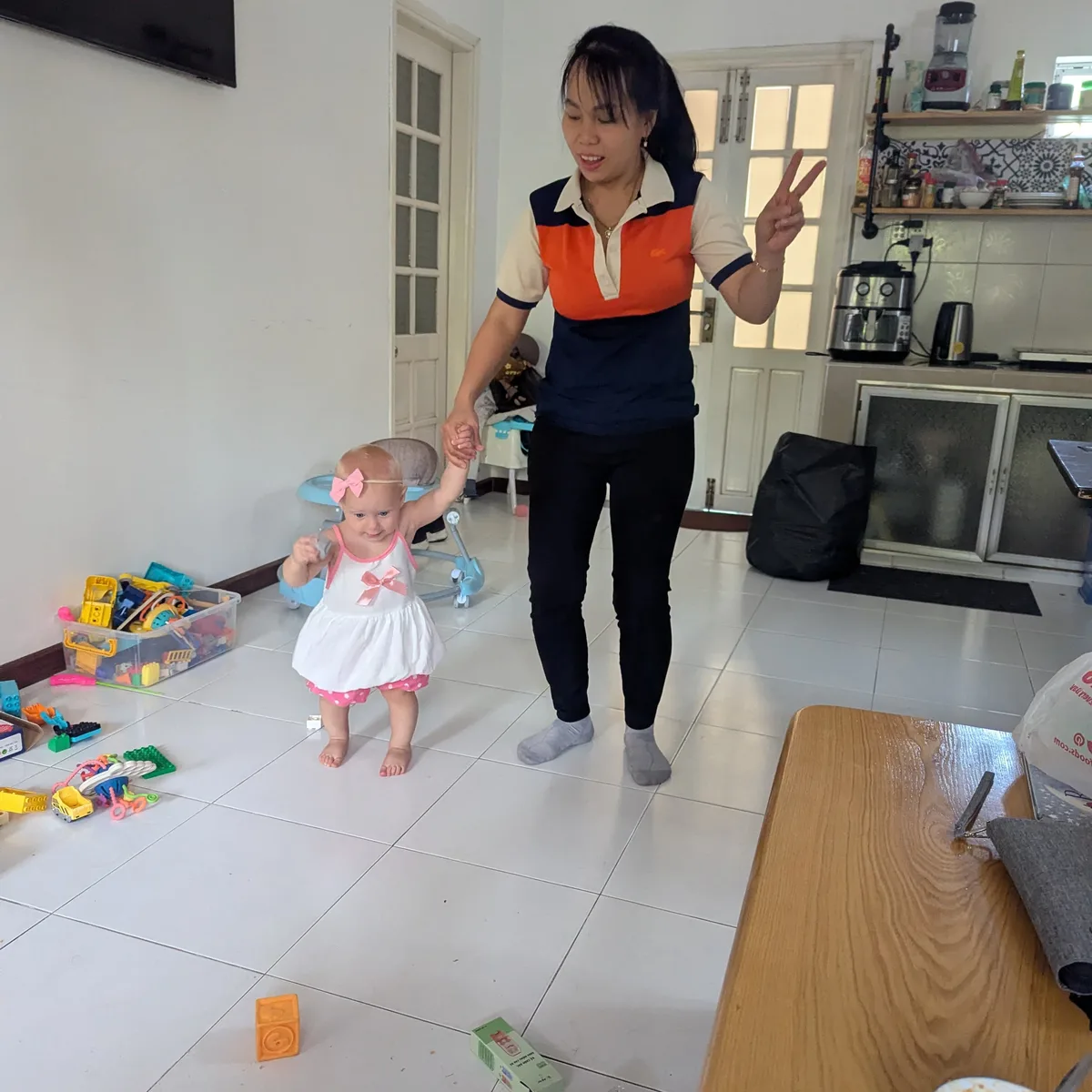 Trang with families in Hoi An