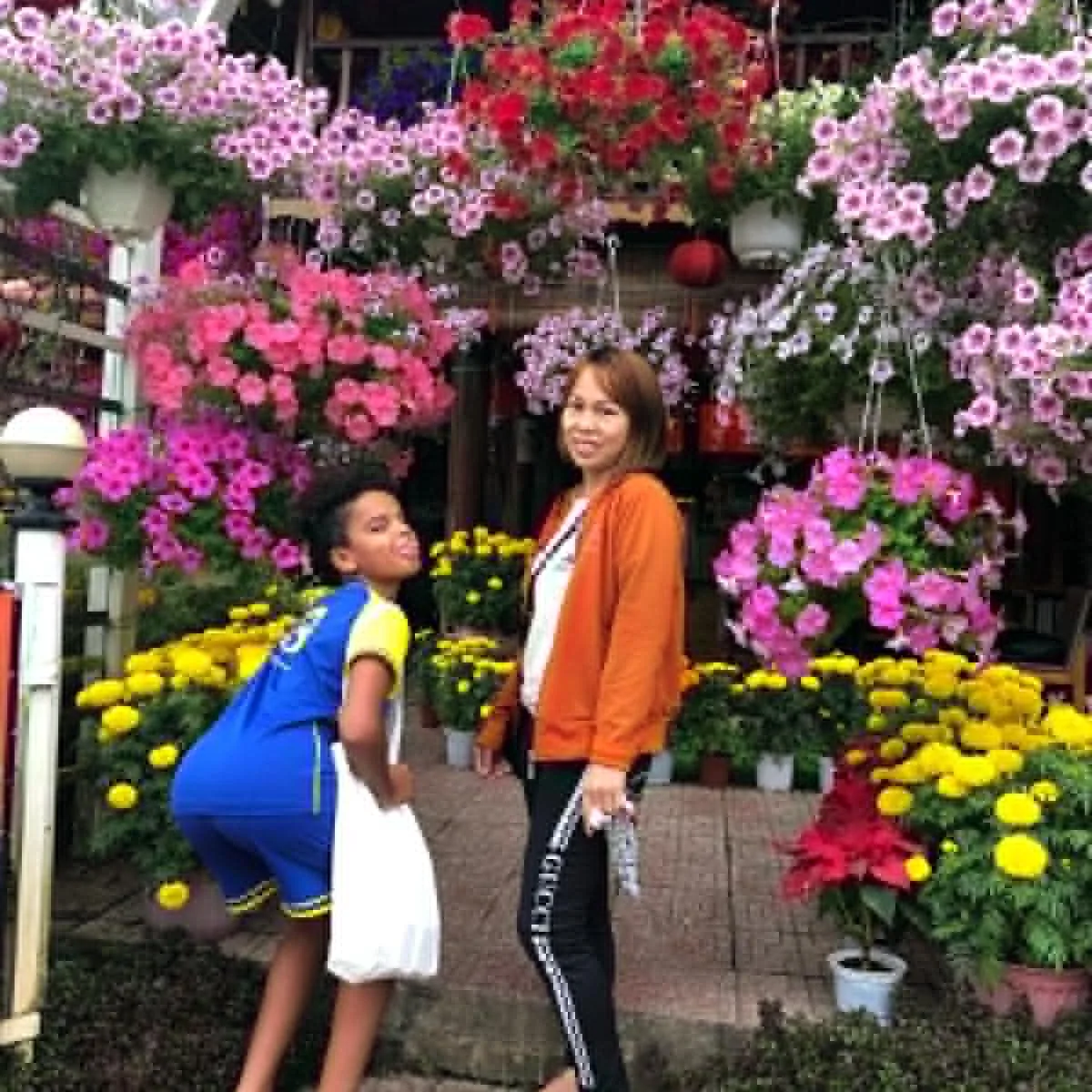 Trang with families in Hoi An